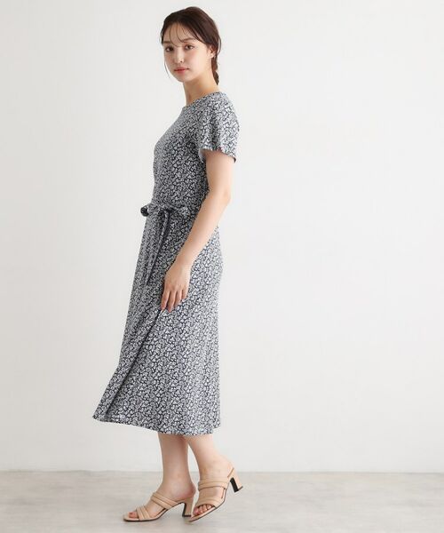 LAURA ASHLEY / ローラ アシュレイ ロング・マキシ丈ワンピース | 【接触冷感／洗える】スウィート アリッサム柄スムースワンピース | 詳細11
