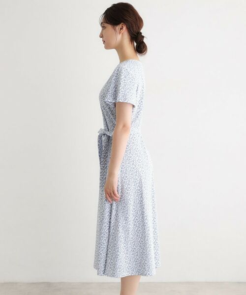 LAURA ASHLEY / ローラ アシュレイ ロング・マキシ丈ワンピース | 【接触冷感／洗える】スウィート アリッサム柄スムースワンピース | 詳細14