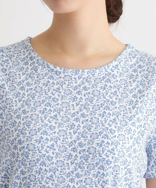 LAURA ASHLEY / ローラ アシュレイ ロング・マキシ丈ワンピース | 【接触冷感／洗える】スウィート アリッサム柄スムースワンピース | 詳細16