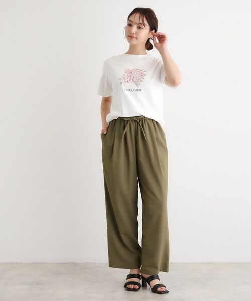 LAURA ASHLEY / ローラ アシュレイ パンツ | 【接触冷感／抗ピル／UVカット／2WAYストレッチ】多機能セミワイドパンツ | 詳細2