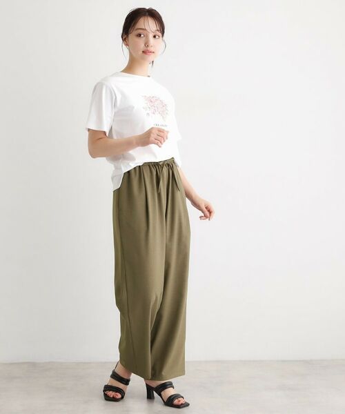 LAURA ASHLEY / ローラ アシュレイ パンツ | 【接触冷感／抗ピル／UVカット／2WAYストレッチ】多機能セミワイドパンツ | 詳細3