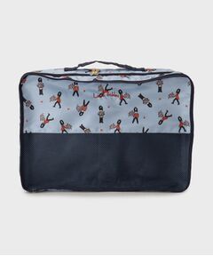 LAURA ASHLEY / ローラ アシュレイ ポーチ | 【撥水加工/２層構造/メッシュポケット付き】トラベルポーチLL　ヴィンテージソルジャー柄