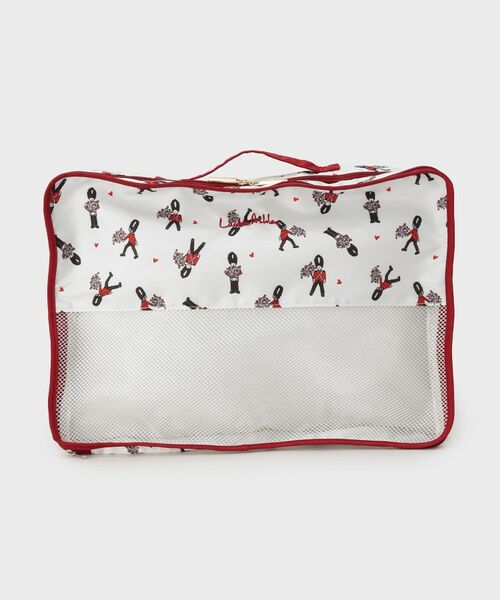 LAURA ASHLEY / ローラ アシュレイ ポーチ | 【撥水加工/２層構造/メッシュポケット付き】トラベルポーチLL　ヴィンテージソルジャー柄 | 詳細1