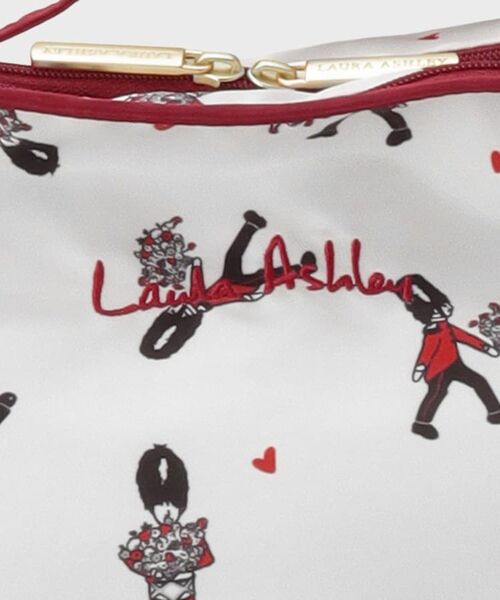 LAURA ASHLEY / ローラ アシュレイ ポーチ | 【撥水加工/２層構造/メッシュポケット付き】トラベルポーチLL　ヴィンテージソルジャー柄 | 詳細10