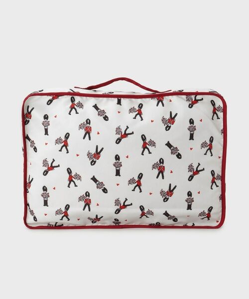 LAURA ASHLEY / ローラ アシュレイ ポーチ | 【撥水加工/２層構造/メッシュポケット付き】トラベルポーチLL　ヴィンテージソルジャー柄 | 詳細3