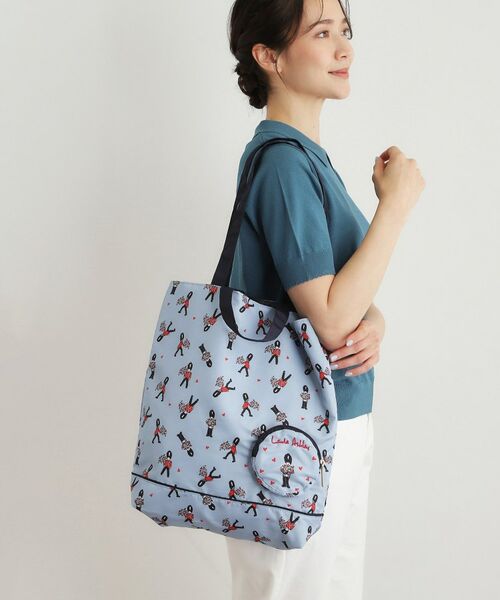 LAURA ASHLEY / ローラ アシュレイ トートバッグ | ヴィンテージソルジャー柄 パッカブル トートバッグ（ブルー(192)）