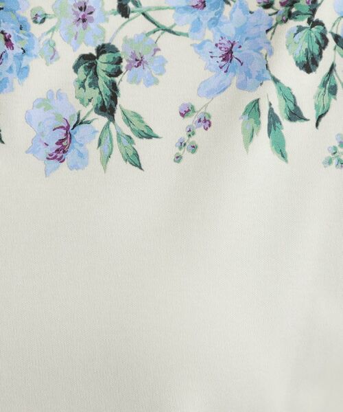 LAURA ASHLEY / ローラ アシュレイ カットソー | 【接触冷感／洗える／コットン100％】ロミリー柄 デコルテプリントTシャツ | 詳細8