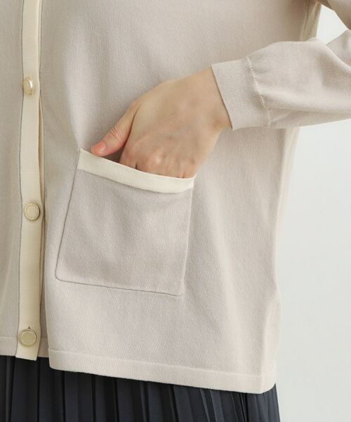 LAURA ASHLEY / ローラ アシュレイ カーディガン・ボレロ | 【羽織におすすめ！洗える】バイカラーニットカーディガン | 詳細14