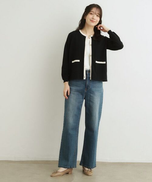 LAURA ASHLEY / ローラ アシュレイ カーディガン・ボレロ | 【羽織におすすめ！洗える】バイカラーニットカーディガン | 詳細3