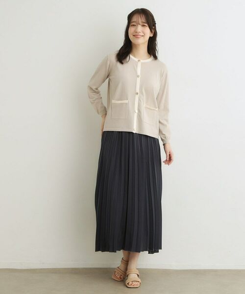 LAURA ASHLEY / ローラ アシュレイ カーディガン・ボレロ | 【羽織におすすめ！洗える】バイカラーニットカーディガン | 詳細6