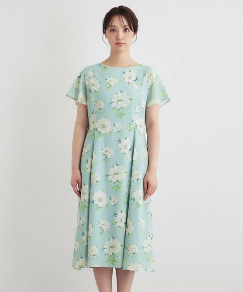 LAURA ASHLEY / ローラ アシュレイ ミニ丈・ひざ丈ワンピース | 【2WAYウエストリボン／洗える／総裏付き】ウィズリー柄ワンピース | 詳細12