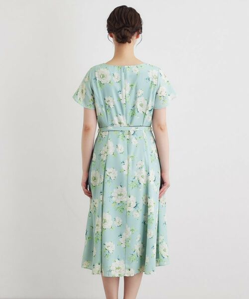 LAURA ASHLEY / ローラ アシュレイ ミニ丈・ひざ丈ワンピース | 【2WAYウエストリボン／洗える／総裏付き】ウィズリー柄ワンピース | 詳細15
