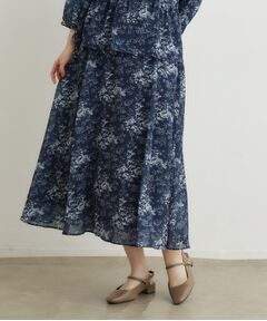 LAURA ASHLEY / ローラ アシュレイ ロング・マキシ丈スカート | 【洗える／セットアップ可／ウエストゴム仕様】トワル ディライト柄スカート
