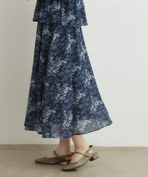 LAURA ASHLEY / ローラ アシュレイ ロング・マキシ丈スカート | 【洗える／セットアップ可／ウエストゴム仕様】トワル ディライト柄スカート | 詳細1