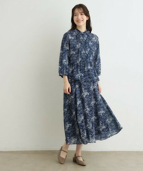 LAURA ASHLEY / ローラ アシュレイ ロング・マキシ丈スカート | 【洗える／セットアップ可／ウエストゴム仕様】トワル ディライト柄スカート | 詳細2
