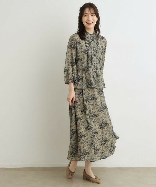 LAURA ASHLEY / ローラ アシュレイ ロング・マキシ丈スカート | 【洗える／セットアップ可／ウエストゴム仕様】トワル ディライト柄スカート | 詳細7