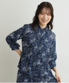 LAURA ASHLEY / ローラ アシュレイ シャツ・ブラウス | 【7分袖／羽織におすすめ！洗える／セットアップ可】トワル ディライト柄ブラウス
