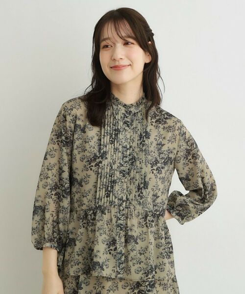 LAURA ASHLEY / ローラ アシュレイ シャツ・ブラウス | 【7分袖／羽織におすすめ！洗える／セットアップ可】トワル ディライト柄ブラウス | 詳細1