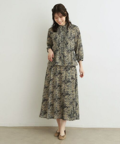 LAURA ASHLEY / ローラ アシュレイ シャツ・ブラウス | 【7分袖／羽織におすすめ！洗える／セットアップ可】トワル ディライト柄ブラウス | 詳細2