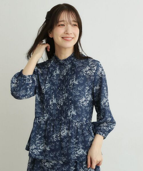 LAURA ASHLEY / ローラ アシュレイ シャツ・ブラウス | 【7分袖／羽織におすすめ！洗える／セットアップ可】トワル ディライト柄ブラウス | 詳細5