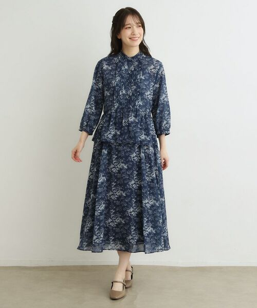LAURA ASHLEY / ローラ アシュレイ シャツ・ブラウス | 【7分袖／羽織におすすめ！洗える／セットアップ可】トワル ディライト柄ブラウス | 詳細6