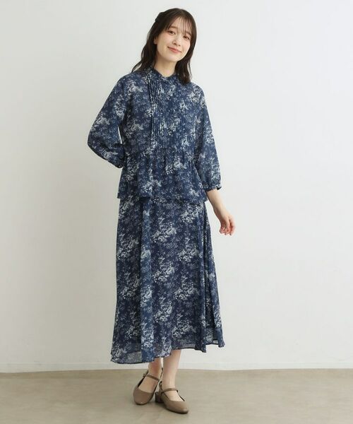 LAURA ASHLEY / ローラ アシュレイ シャツ・ブラウス | 【7分袖／羽織におすすめ！洗える／セットアップ可】トワル ディライト柄ブラウス | 詳細7