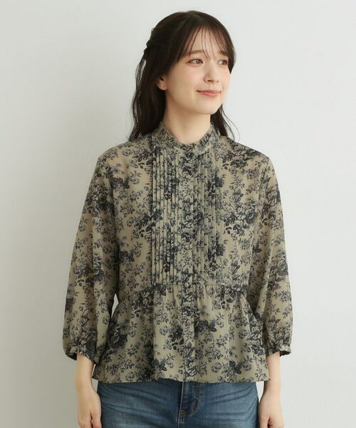 LAURA ASHLEY / ローラ アシュレイ シャツ・ブラウス | 【7分袖／羽織におすすめ！洗える／セットアップ可】トワル ディライト柄ブラウス | 詳細9