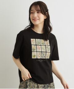 LAURA ASHLEY / ローラ アシュレイ カットソー | 【接触冷感／UVカット／吸水速乾性／抗菌防臭】パーショア ポストカーズ柄Tシャツ