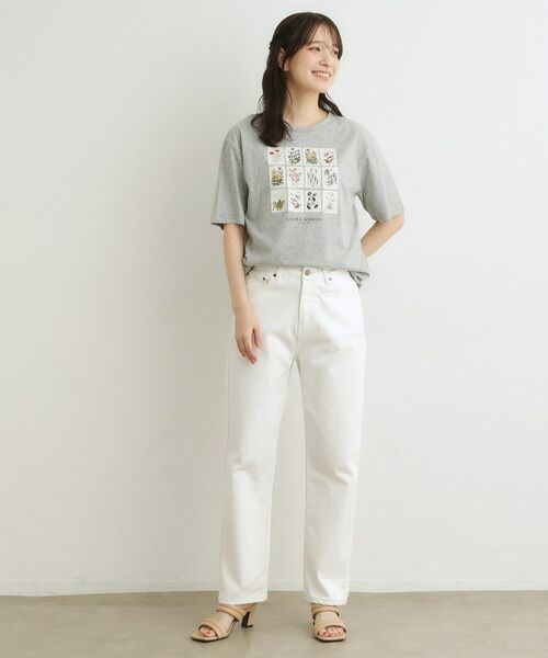 LAURA ASHLEY / ローラ アシュレイ カットソー | 【接触冷感／UVカット／吸水速乾性／抗菌防臭】パーショア ポストカーズ柄Tシャツ | 詳細6