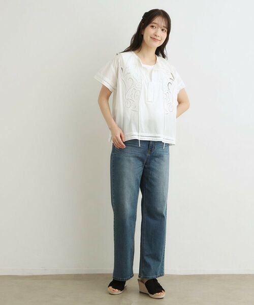 LAURA ASHLEY / ローラ アシュレイ シャツ・ブラウス | 【洗える／コットン100％】カットワークレースブラウス | 詳細2