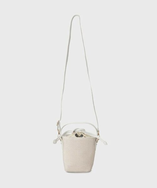 LAURA ASHLEY / ローラ アシュレイ ショルダーバッグ | 【取外し可ショルダーベルト付き】ウィービングドローストリングバッグ | 詳細16