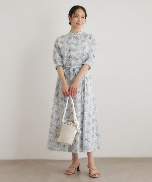 LAURA ASHLEY / ローラ アシュレイ ショルダーバッグ | 【取外し可ショルダーベルト付き】ウィービングドローストリングバッグ | 詳細3
