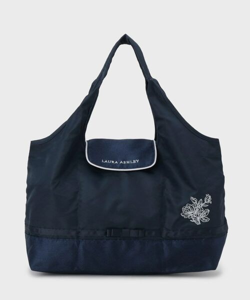 LAURA ASHLEY / ローラ アシュレイ エコバッグ | ゴスフォード柄 パッカブルトートバッグ(ネイビー(094))