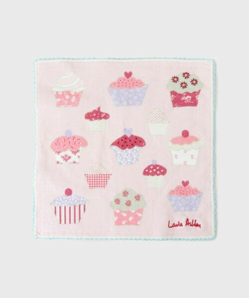 LAURA ASHLEY / ローラ アシュレイ ハンカチ | カップ ケーキ柄 タオルハンカチ（ピンク(171)）