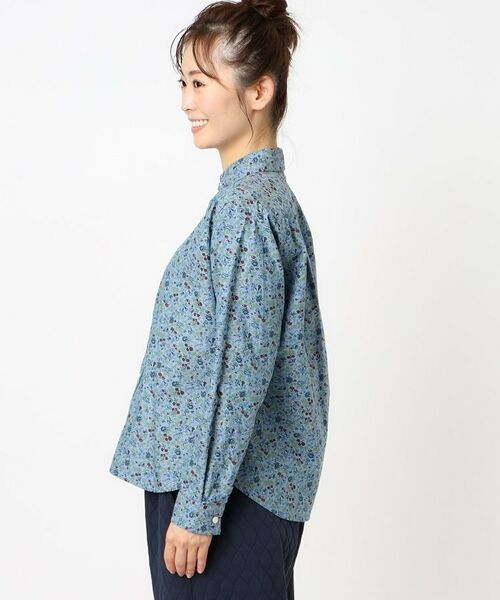 LAURA ASHLEY / ローラ アシュレイ シャツ・ブラウス | 【コットン100％／日本製／ワンマイルウエア】ロサ サンクタ柄 ダンガリーブラウス | 詳細2