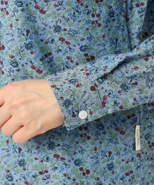LAURA ASHLEY / ローラ アシュレイ シャツ・ブラウス | 【コットン100％／日本製／ワンマイルウエア】ロサ サンクタ柄 ダンガリーブラウス | 詳細5