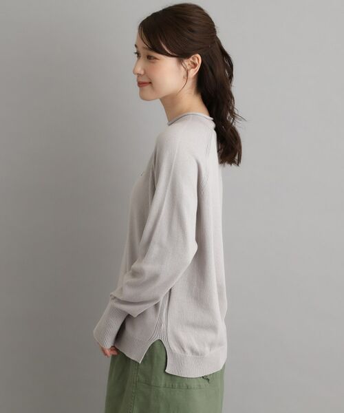 LAURA ASHLEY / ローラ アシュレイ ニット・セーター | 【日本製】コットン ソルジャー刺繍プルオーバー | 詳細10