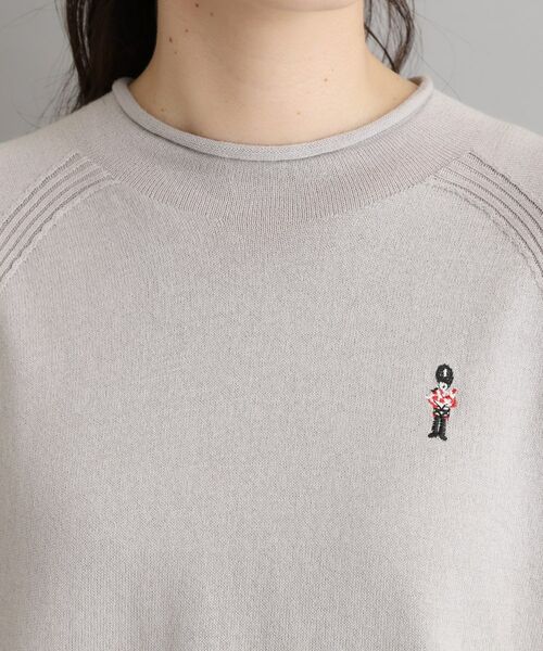 LAURA ASHLEY / ローラ アシュレイ ニット・セーター | 【日本製】コットン ソルジャー刺繍プルオーバー | 詳細12