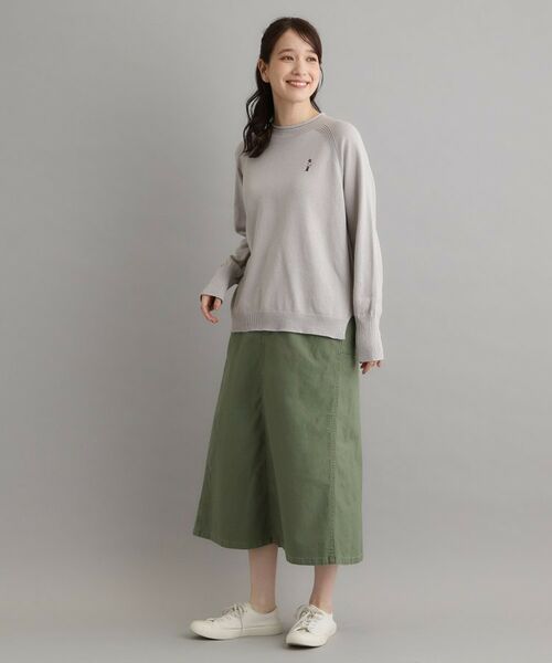 LAURA ASHLEY / ローラ アシュレイ ニット・セーター | 【日本製】コットン ソルジャー刺繍プルオーバー | 詳細3