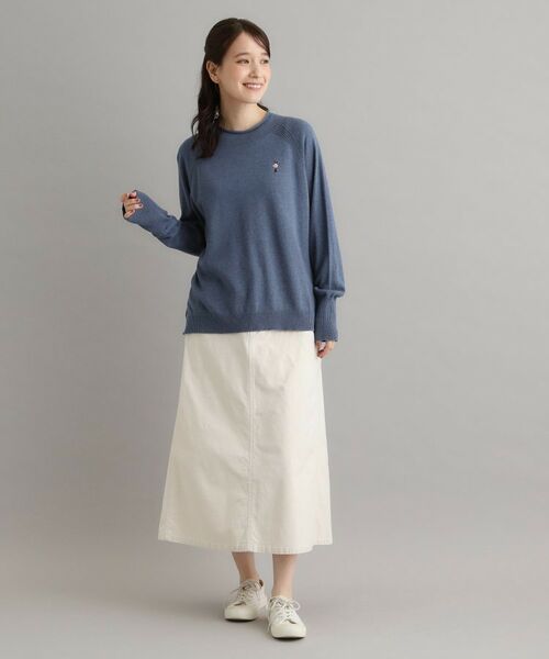 LAURA ASHLEY / ローラ アシュレイ ニット・セーター | 【日本製】コットン ソルジャー刺繍プルオーバー | 詳細7