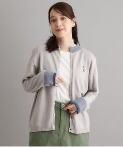 LAURA ASHLEY / ローラ アシュレイ カーディガン・ボレロ | 【日本製/ワンマイルウエア】コットン ソルジャー刺繍カーディガン