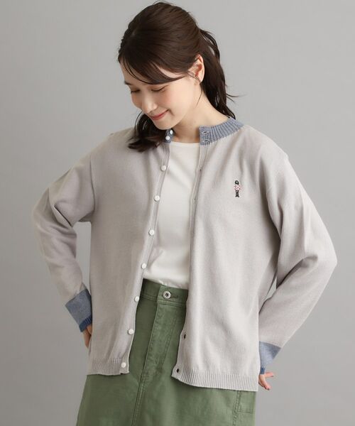 LAURA ASHLEY / ローラ アシュレイ カーディガン・ボレロ | 【日本製/ワンマイルウエア】コットン ソルジャー刺繍カーディガン | 詳細3