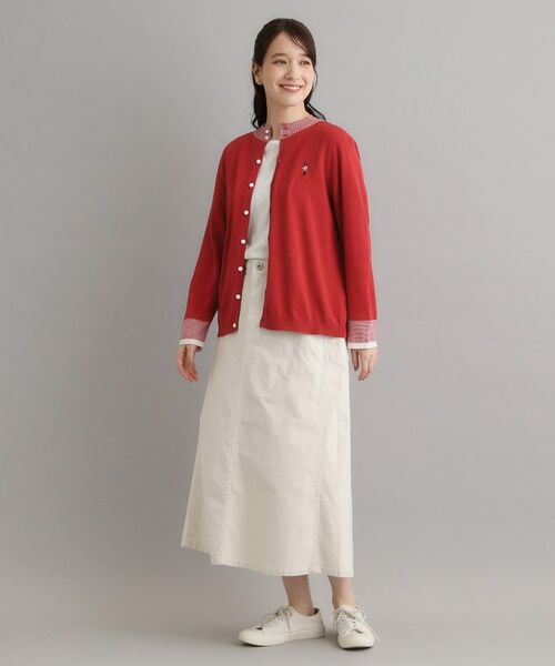 LAURA ASHLEY / ローラ アシュレイ カーディガン・ボレロ | 【日本製/ワンマイルウエア】コットン ソルジャー刺繍カーディガン | 詳細6
