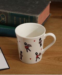 LAURA ASHLEY / ローラ アシュレイ グラス・マグカップ | 【電子レンジ・食洗器可／日本製／300ml】ヴィンテージソルジャー柄 マグカップ ホワイト