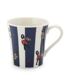 LAURA ASHLEY / ローラ アシュレイ グラス・マグカップ | 【電子レンジ・食洗器可／日本製／300ml】ヴィンテージソルジャー柄 マグカップ ネイビー