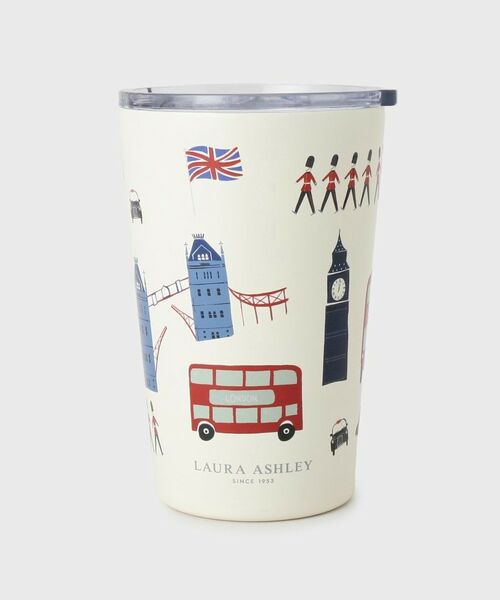LAURA ASHLEY / ローラ アシュレイ グラス・マグカップ | ロンドン柄 ステンレスタンブラー（400mL）（アイボリー(104)）