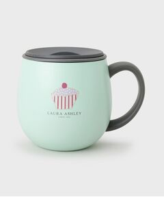 LAURA ASHLEY / ローラ アシュレイ グラス・マグカップ | カップケーキ柄 ふた付きステンレスマグ（300mL）