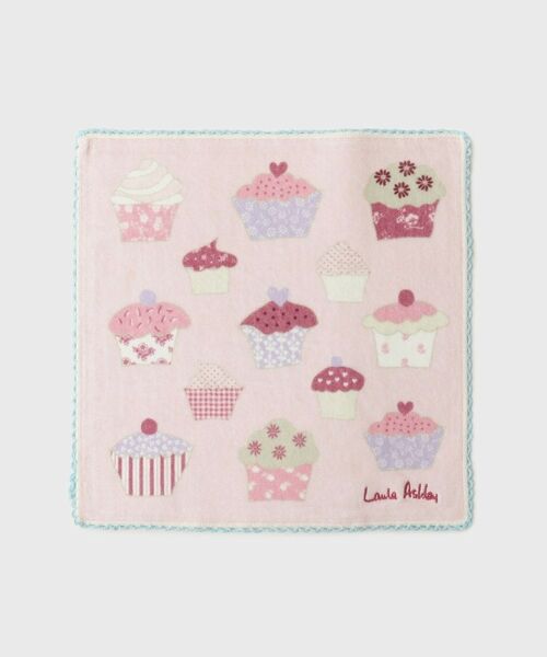 LAURA ASHLEY / ローラ アシュレイ ハンカチ | 【WEB限定/お配りギフトにおすすめ!/ラッピング資材付き】カップ ケーキ柄 タオルハンカチ 5枚セットピンク | 詳細2