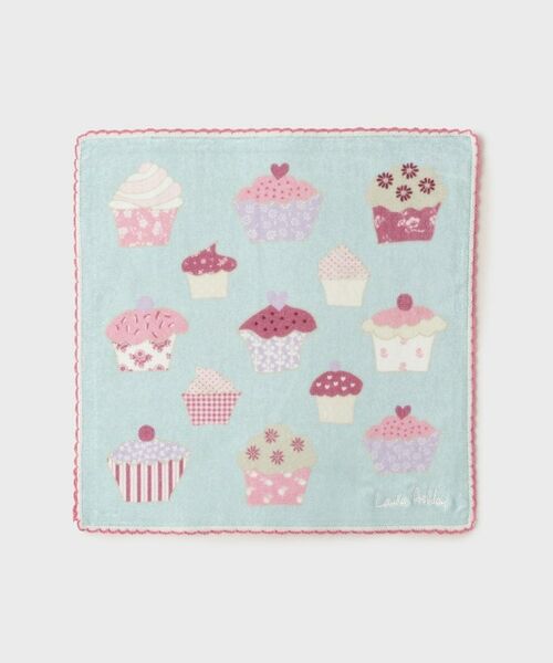 LAURA ASHLEY / ローラ アシュレイ ハンカチ | 【WEB限定/お配りギフトにおすすめ!/ラッピング資材付き】カップ ケーキ柄 タオルハンカチ 5枚セット緑 | 詳細2
