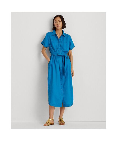 リネン シャツドレス ロング マキシ丈ワンピース Lauren Ralph Lauren ローレン ラルフ ローレン ファッション通販 タカシマヤファッションスクエア